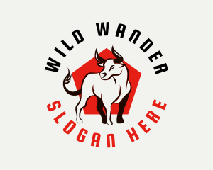 Wild Bullfighter Horn logo design