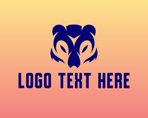 Character - Gaming Bear Grizzly logo design