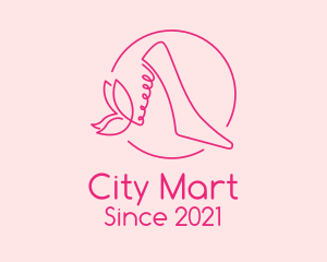Department Store - Pink Stiletto Shoes logo design