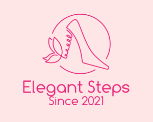 Pink Stiletto Shoes  logo design