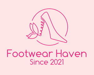 Pink Stiletto Shoes  logo design