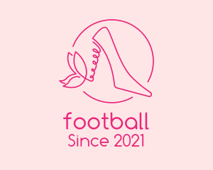 Footwear - Pink Stiletto Shoes logo design