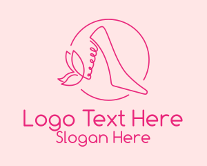 Pink Stiletto Shoes  Logo