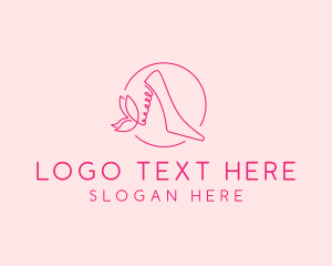 Fashion Brand - Pink Stiletto Shoes logo design