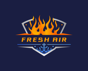 Fire Ice Thermal Refrigeration logo design