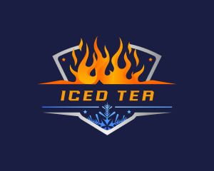 Fire Ice Thermal Refrigeration logo design