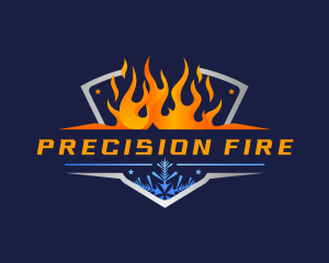 Fire Ice Thermal Refrigeration logo design