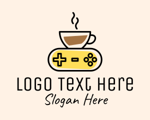 Game Streamer - Coffee Game Console logo design