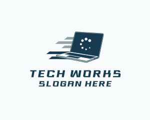 Fast Laptop Computer logo design