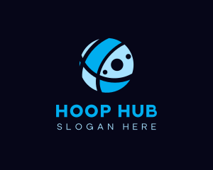 Hoop Basketball Court logo design