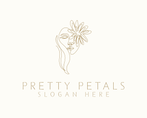 Pretty Flower Face logo design