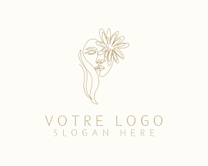 Cosmetology - Pretty Flower Face logo design