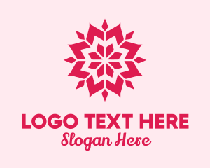 Flower Shop - Pink Petals Pattern logo design