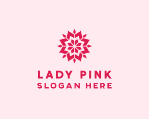 Pink Petals Pattern logo design