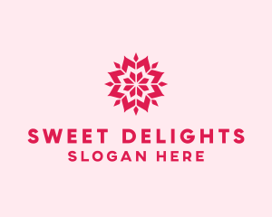 Pink Petals Pattern logo design