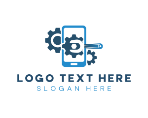 Soldering Iron - Mobile Phone Repair logo design