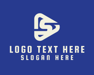 Web - Letter S Play Button logo design