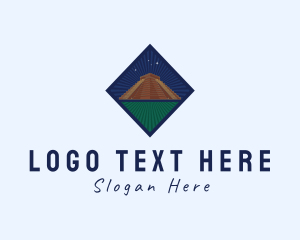 Heritage Site - Mayan Temple Landmark logo design