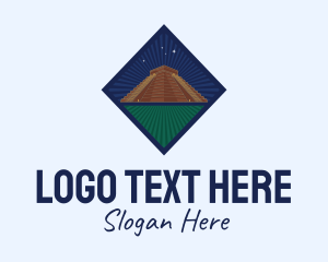 Mayan - Mayan Temple Landmark logo design