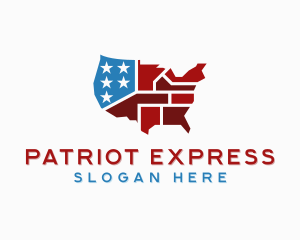 Patriot American Map logo design