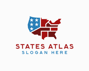 Patriot American Map logo design