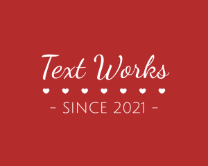 Text - Valentine's Day Text logo design