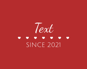 Valentine's Day Text logo design