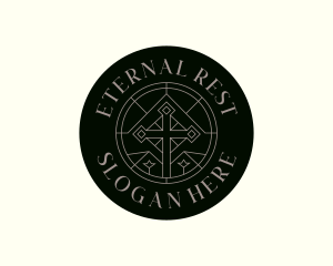 Funeral Home - Church Worship Crucifix logo design