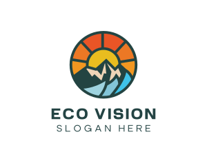 Sunset Mountain Hills logo design