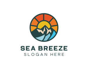 Sunset Mountain Hills logo design