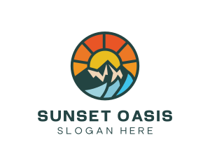 Sunset Mountain Hills logo design