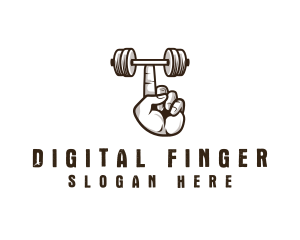 Finger - Finger Gym Dumbbell logo design