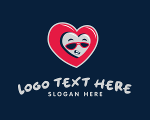 Emoji - Cool Dating Heart logo design