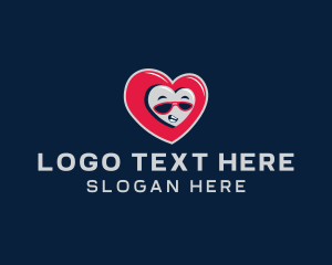 Romantic - Dating Heart App logo design