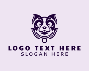 Bulldog - Smiling Cute Dog logo design