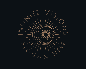 Visionary - Astrology Moon Sun logo design