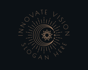 Visionary - Astrology Moon Sun logo design