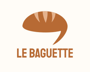 Baguette - Bread Loaf Chat logo design