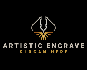 Engrave - Laser Fabrication Ironwork logo design