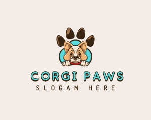 Corgi - Puppy Paw Veterinary logo design