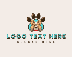 Corgi - Puppy Paw Veterinary logo design