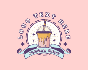 Milk Tea - Quirky Bubble Tea Beverage logo design