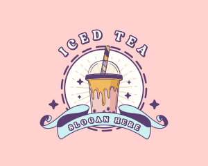 Quirky Bubble Tea Beverage logo design