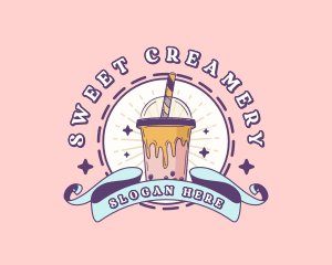 Quirky Bubble Tea Beverage logo design