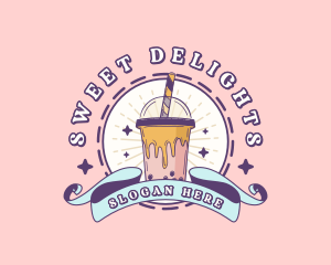 Quirky Bubble Tea Beverage logo design