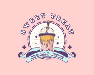 Quirky Bubble Tea Beverage logo design