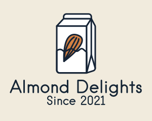 Almond - Almond Milk Carton logo design