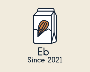Vegetarian - Almond Milk Carton logo design