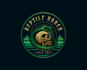 Serpent Skull Snake logo design