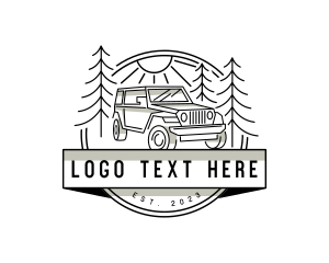 Traveler - Jeep Travel Adventure logo design